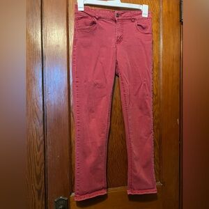 Maurices Women's Straight Leg Jeans in Red
